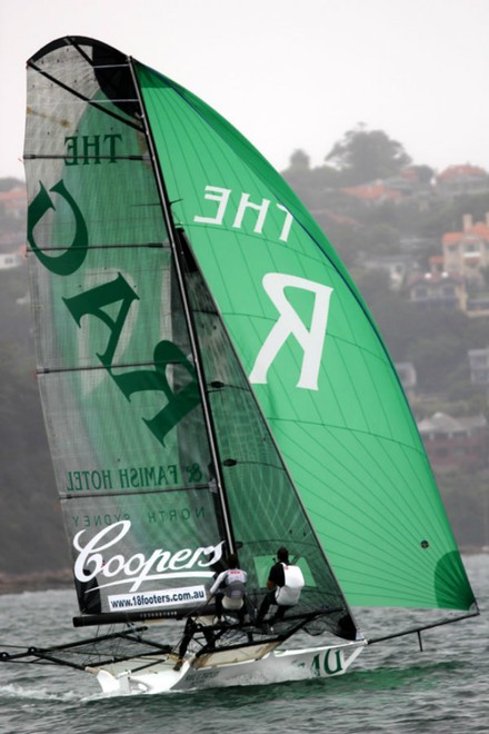 Coopers-rag and famish was consistent to finish third © Frank Quealey /Australian 18 Footers League http://www.18footers.com.au